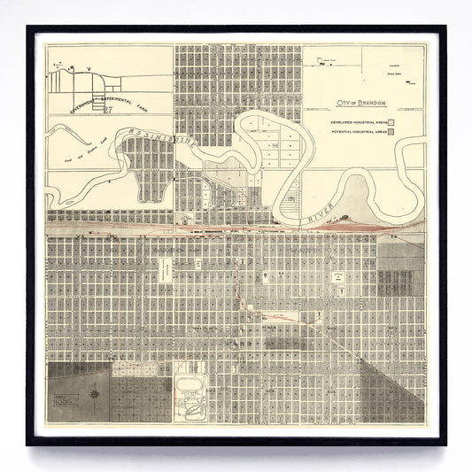 “City of Brandon” print by the Manitoba Dept. Of Industry & Commerce (1950)