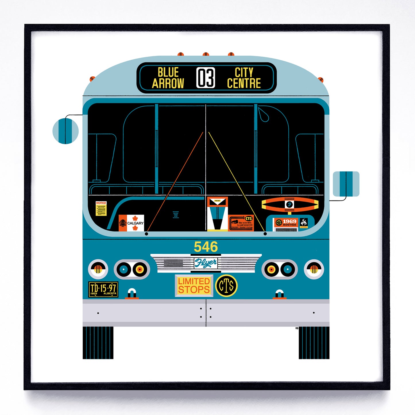 Buses print series