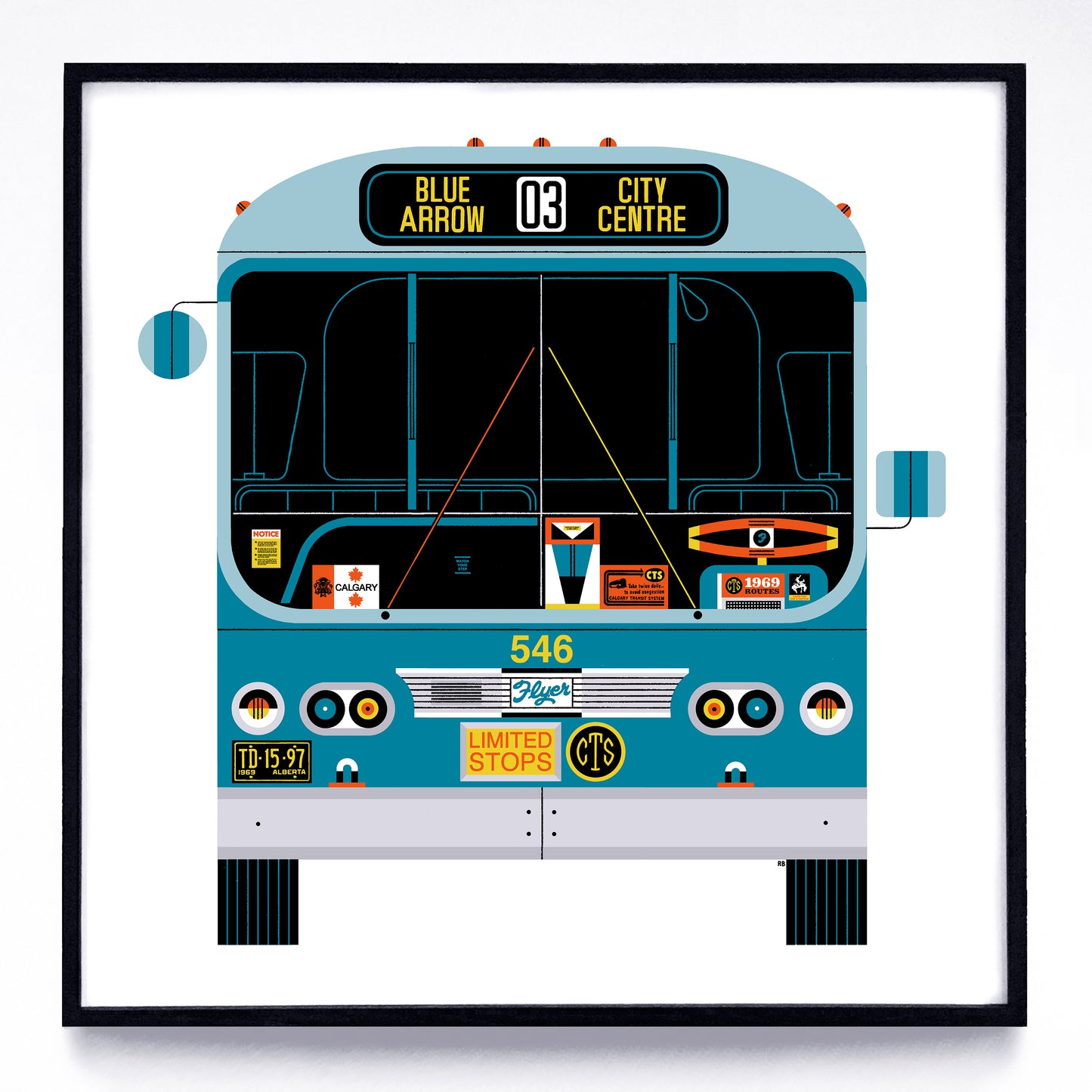 Buses print series