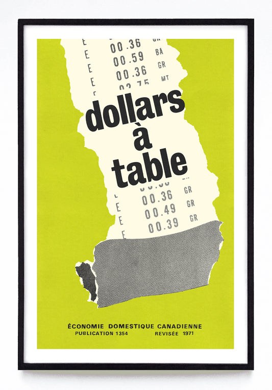 "Dollars à Table" print (1971)