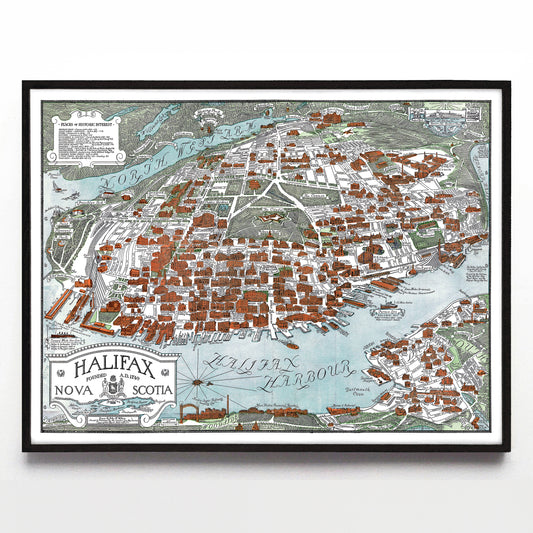 "Halifax Nova Scotia" print by Arthur W. Wallace (1935)