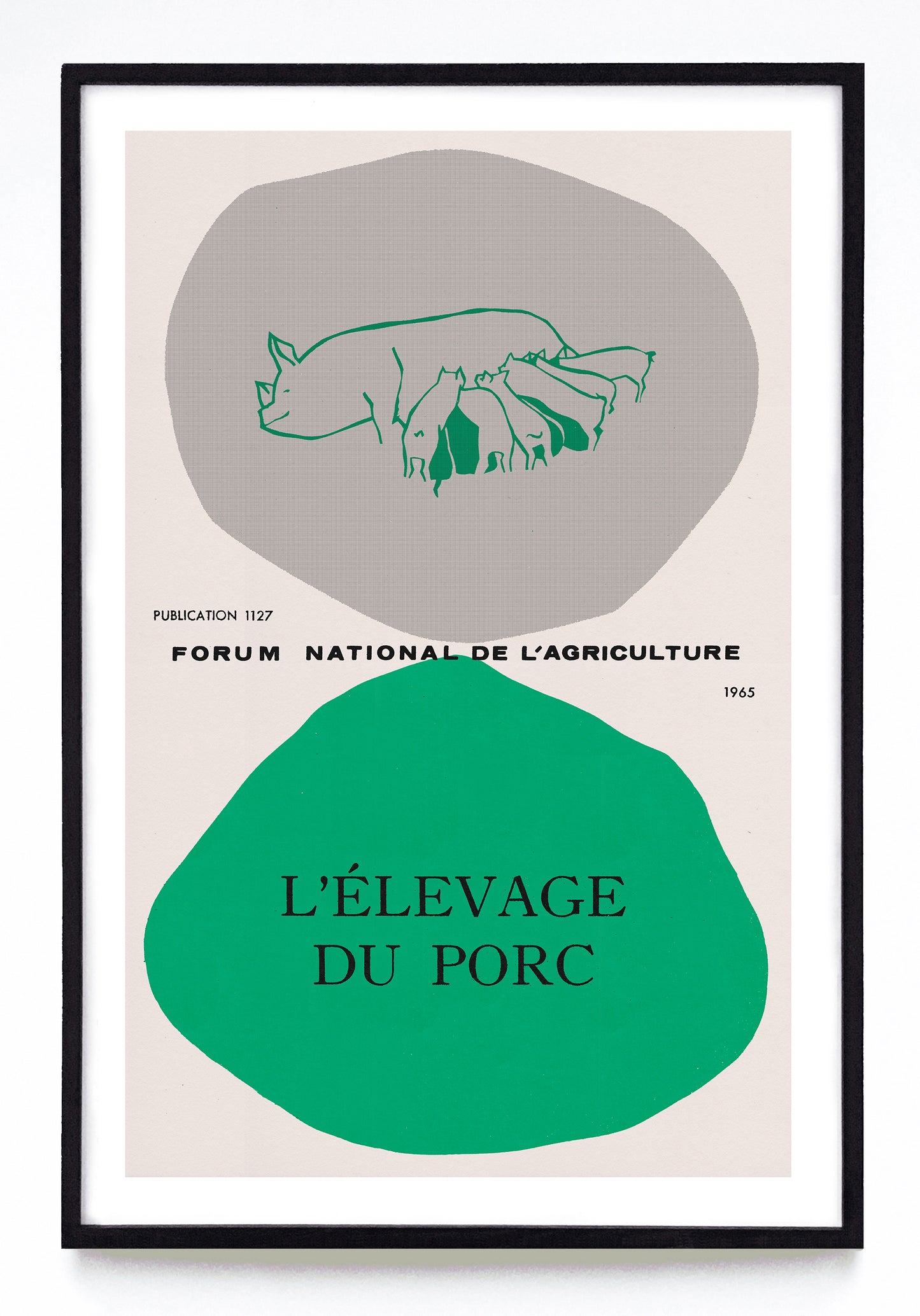 "Swine Breeding" and "L'Elevage du Porc" prints (1962, 1965)