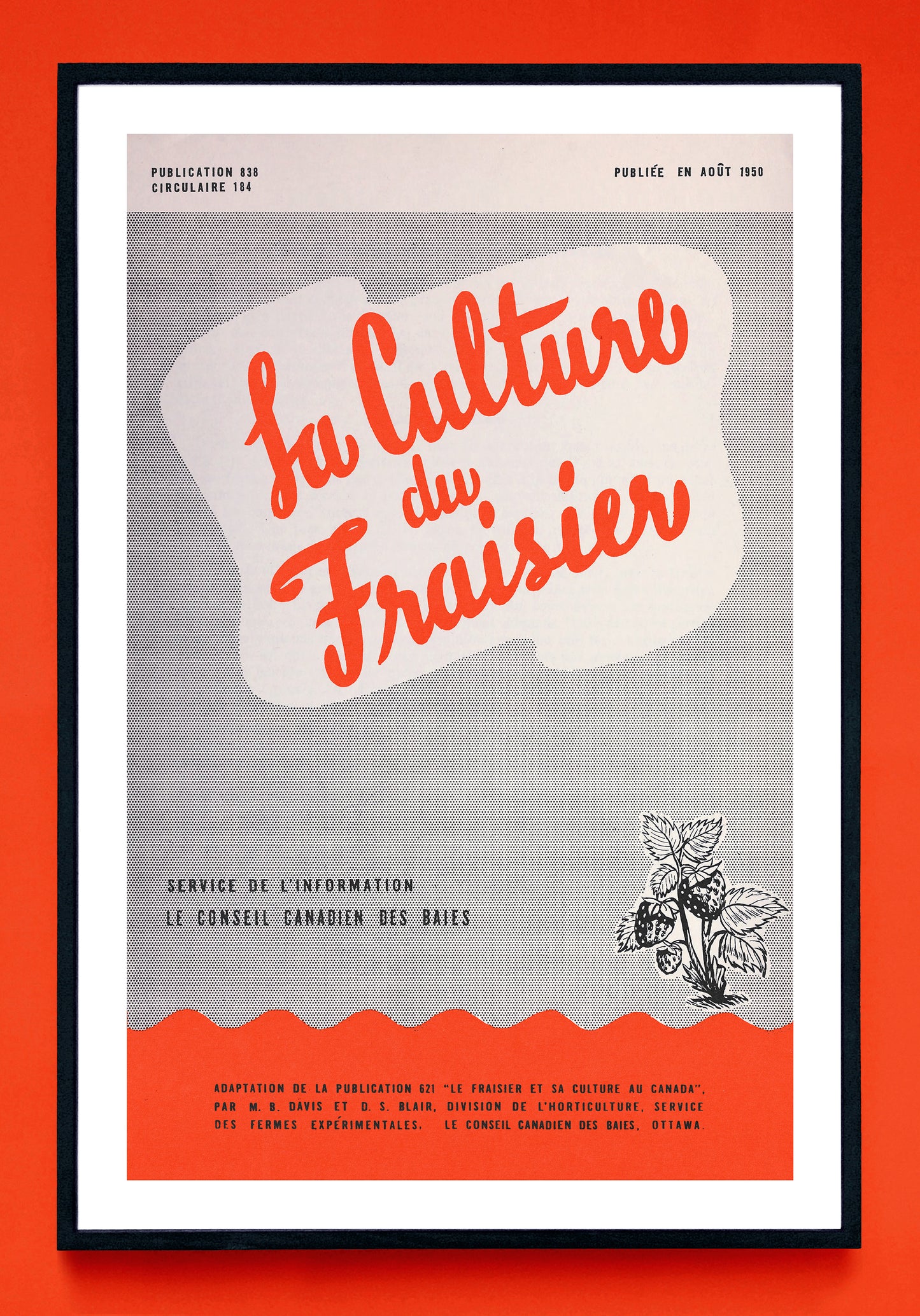 "La Culture du Fraisier" print (1950)