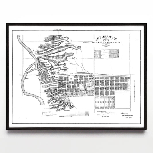 “Lethbridge” print by the Alberta Railway & Coal Co. (1890)