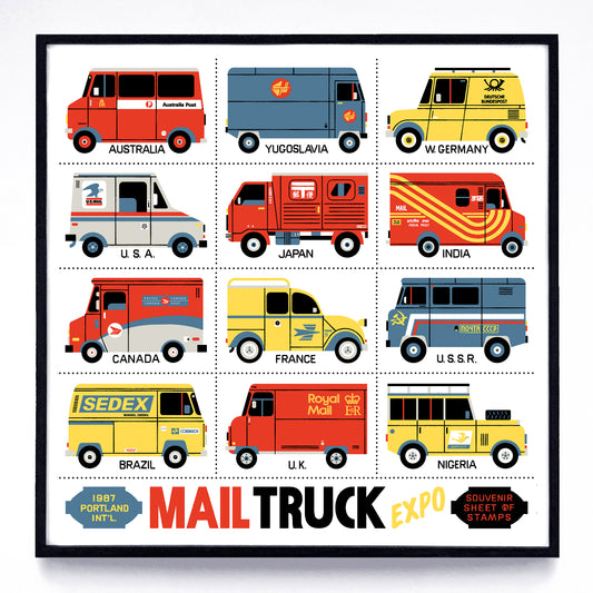 "1987 Portland International Mail Truck Expo" print
