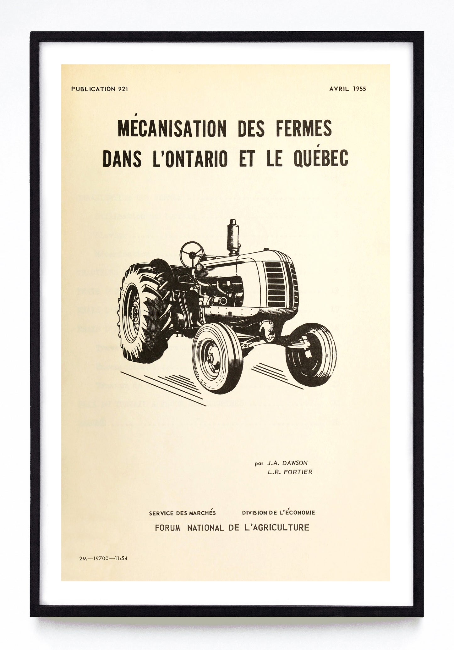"Farm Mechanization in Ontario and Quebec" and "Mécanisation des Fermes dans L'Ontario et le Québec" prints (1954, 1955)