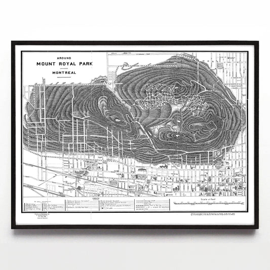 “Around Mount Royal Park, Montreal” print by A. De Grandpre (1905)