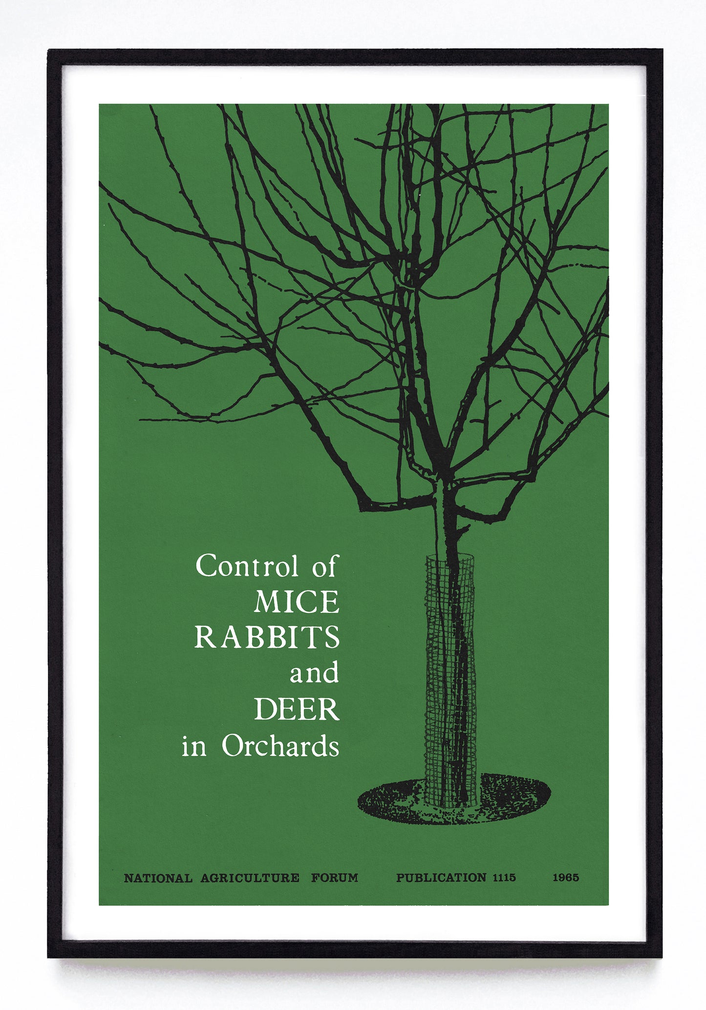 "Control of Mice, Rabbits, and Deer in Orchards" and "Répression des Souris Lièvres et Chevreuils Dans les Vergers" prints (1965)