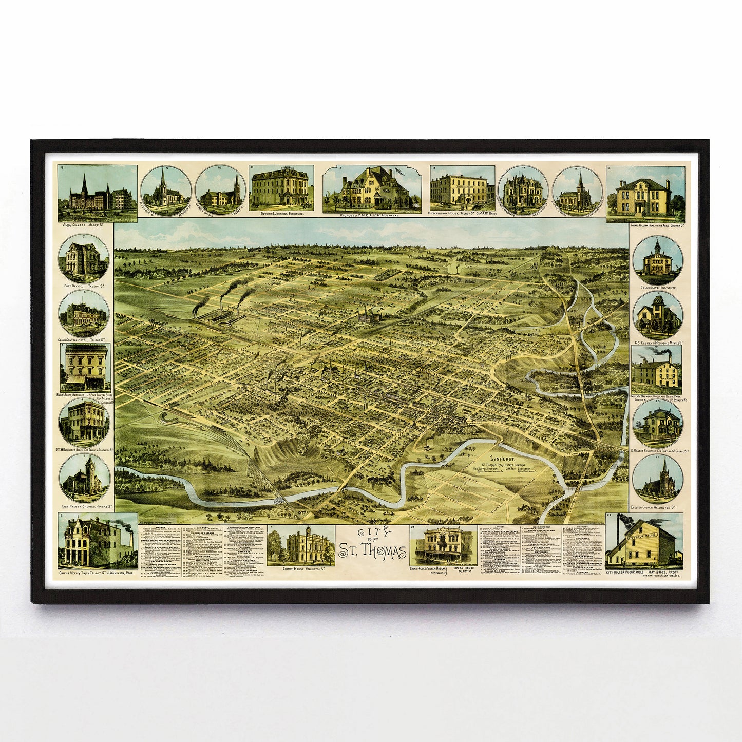 “City of St. Thomas” print by William Nathaniel Wesbroom (1886)