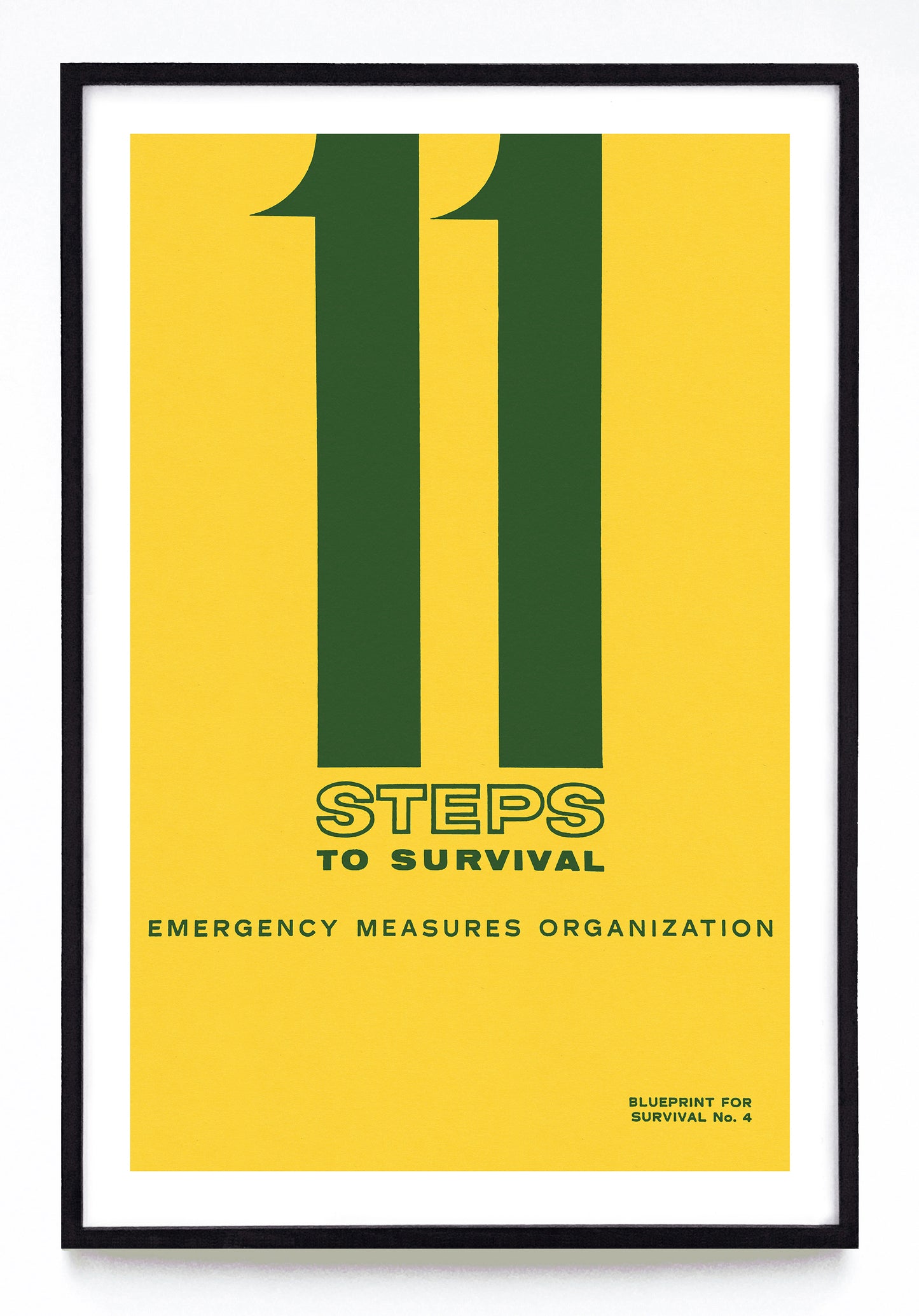 "11 Steps to Survival" print (1962)