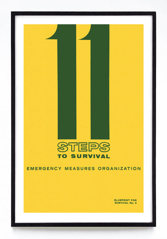 "11 Steps to Survival" print (1962)