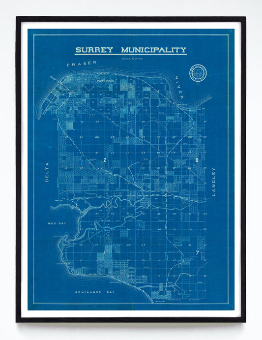 “Surrey Municipality” print by the Sunset Blueprint Co. (1910)
