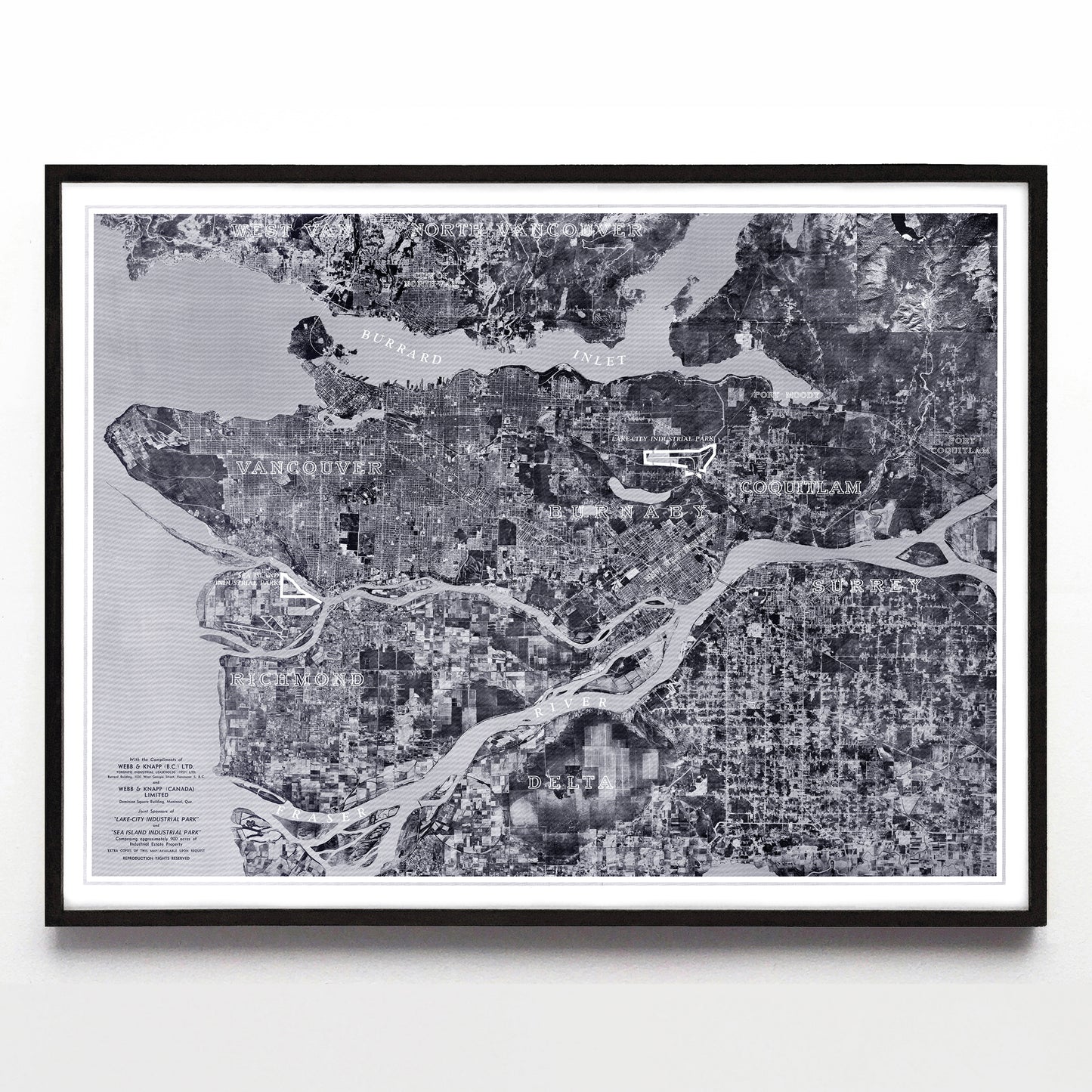 “Metro Vancouver” print by Webb & Knapp Ltd. (1957)
