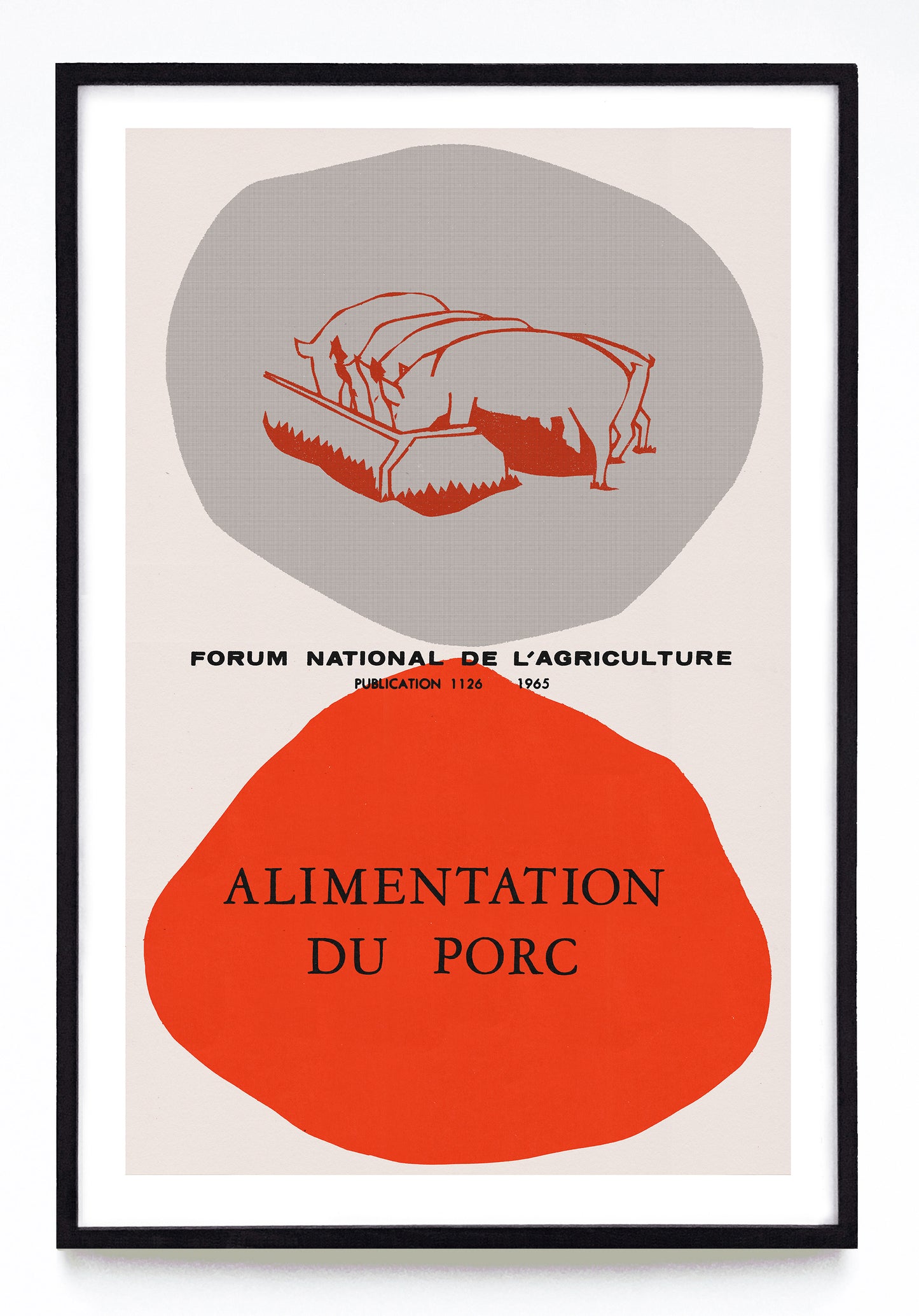 "Pig Feeding" and "Alimentation du Porc" prints (1962, 1965)