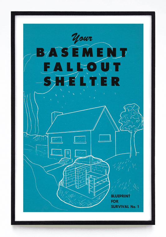 "Your Basement Fallout Shelter" print (1960)