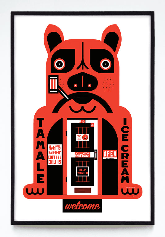 "The Bulldog Café" print