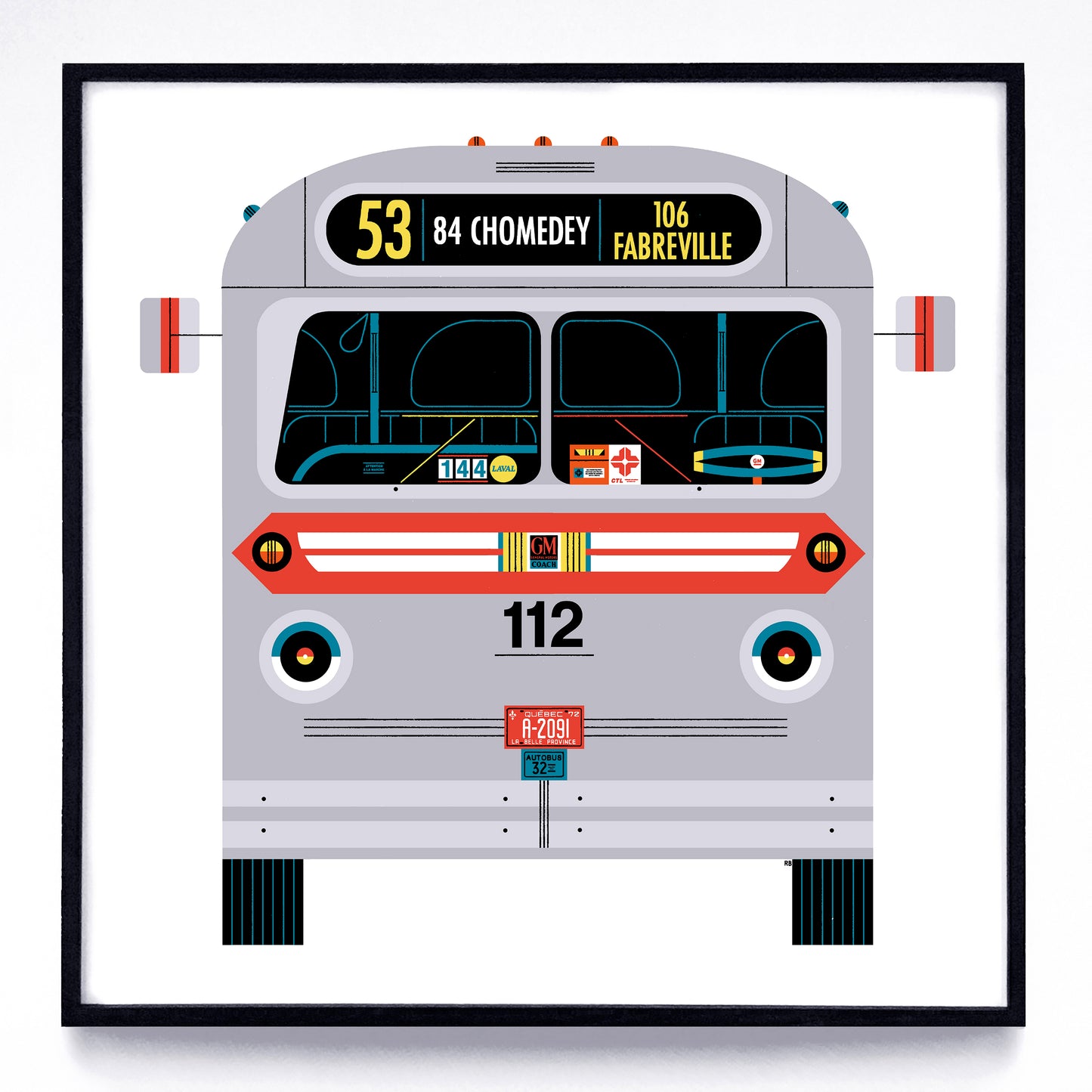 Buses print series