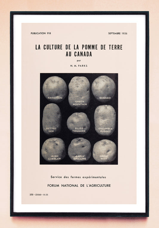 "La Culture de la Pomme de Terre au Canada" and "Potato Growing In Canada" prints (1956, 1958)
