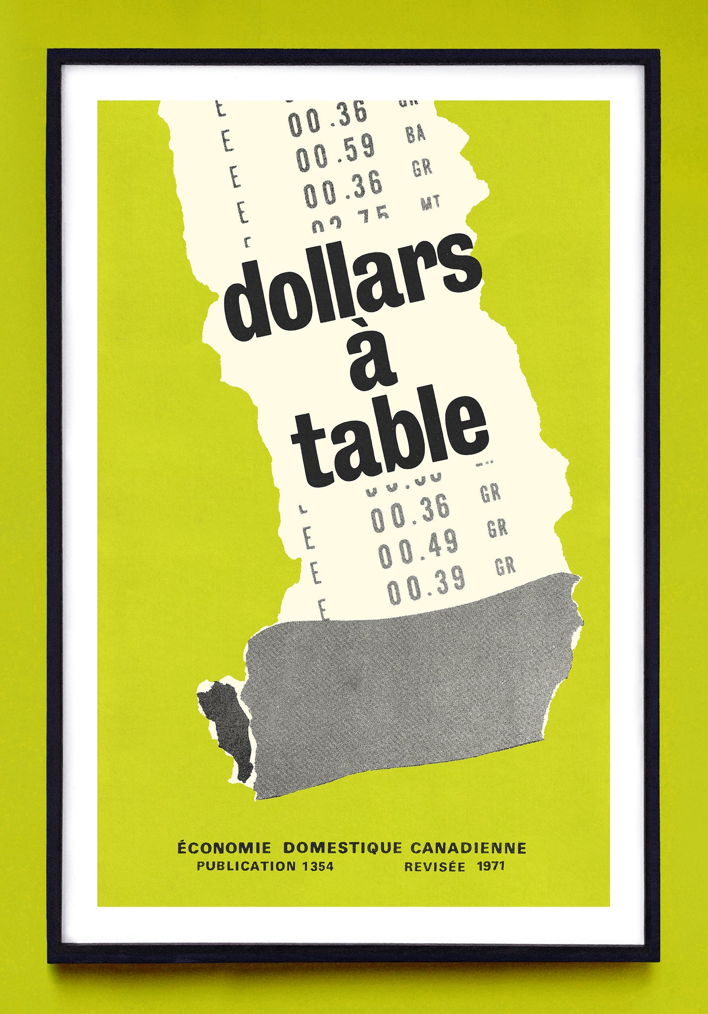 "Dollars à Table" print (1971)