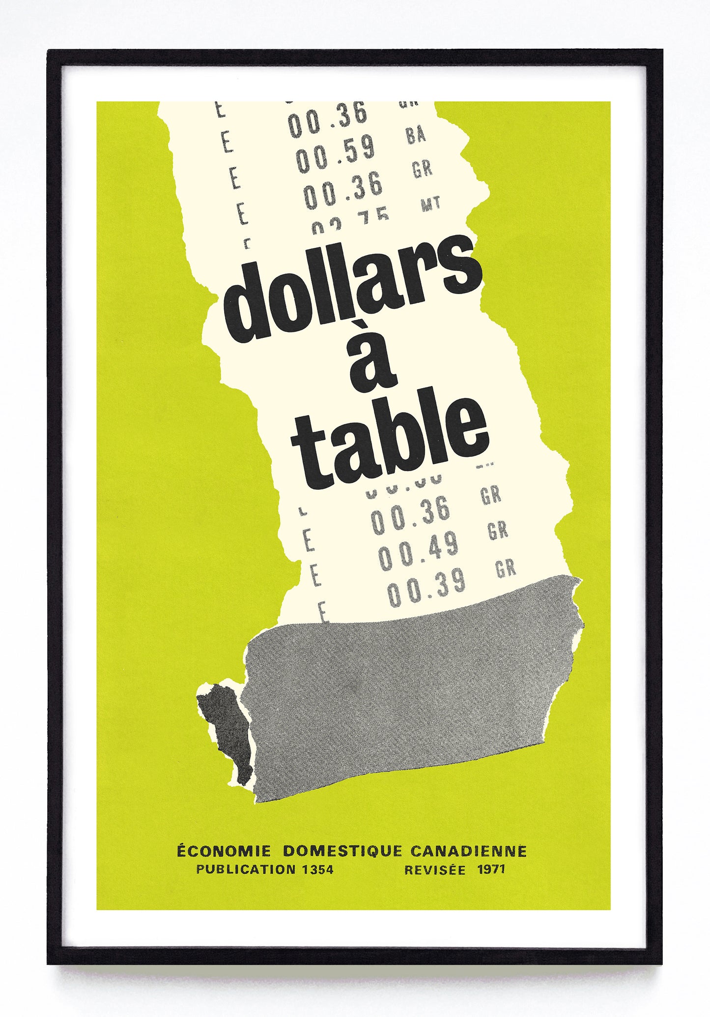"Dollars à Table" print (1971)