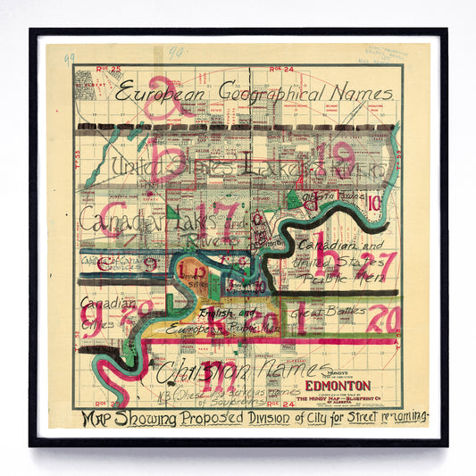 “Mundy's Map of Greater Edmonton” print by C. G. Mundy (1912)