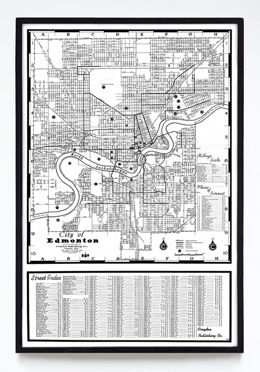“City of Edmonton” print by Croydon Publishing Co. (1950)