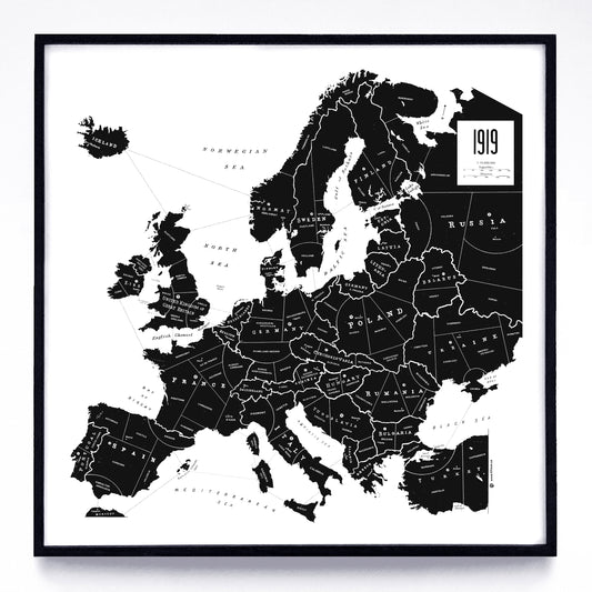 "Europe 1919" print with game cards