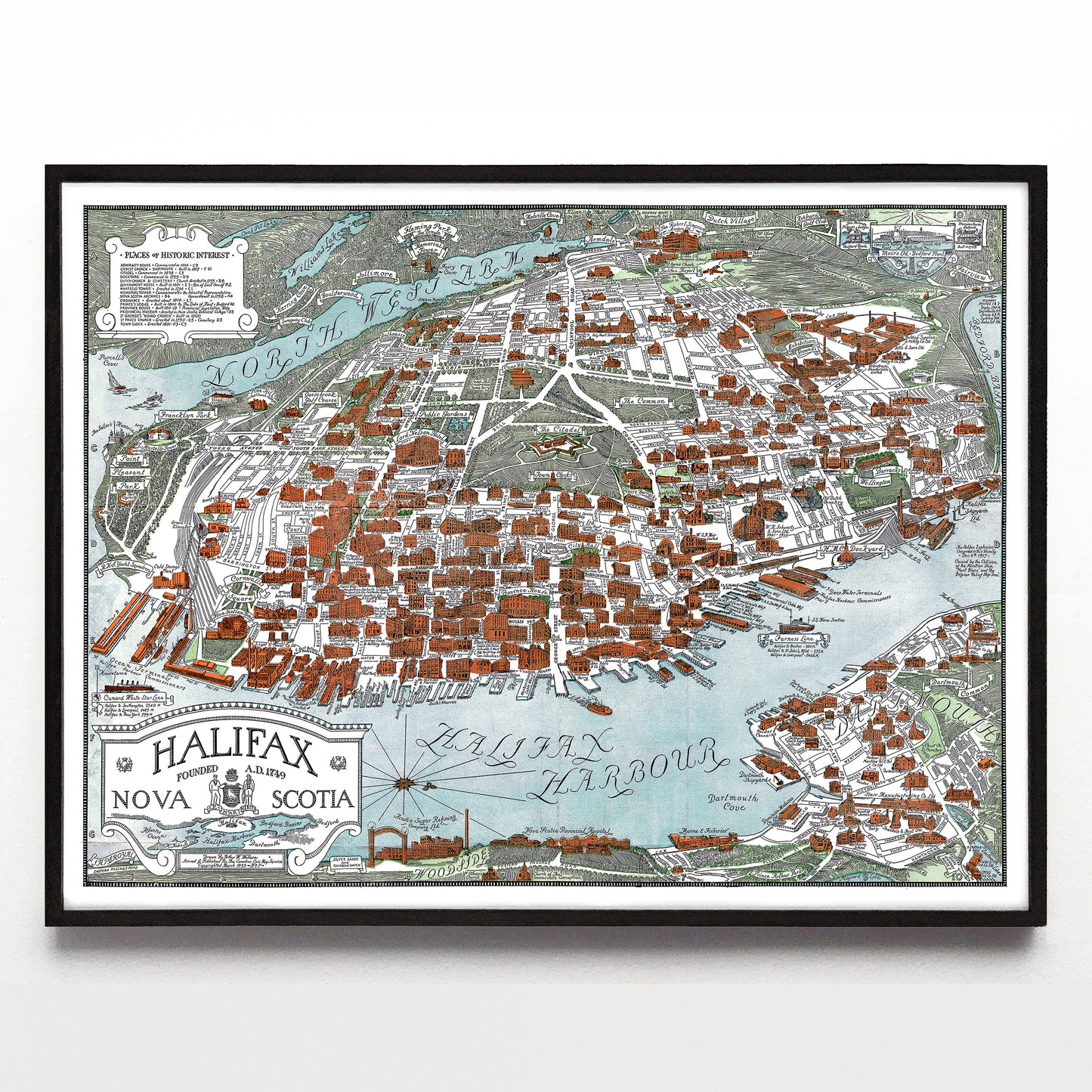 "Halifax Nova Scotia" print by the Arthur W. Wallace (1935)