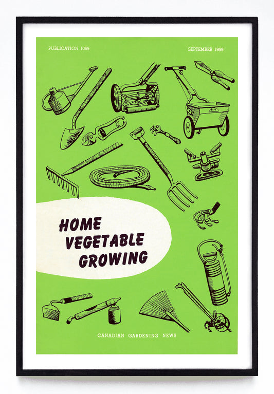 "Home Vegetable Growing" print (1959)