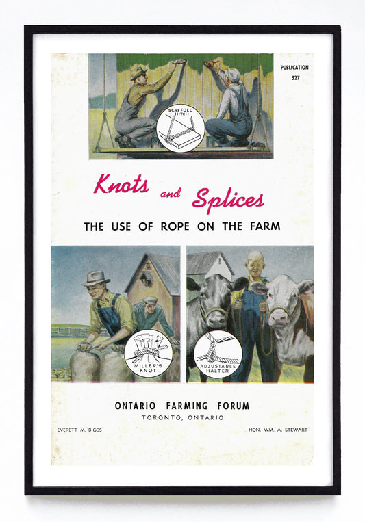 "Knots And Splices: the Use of Rope on the Farm" print (1962)