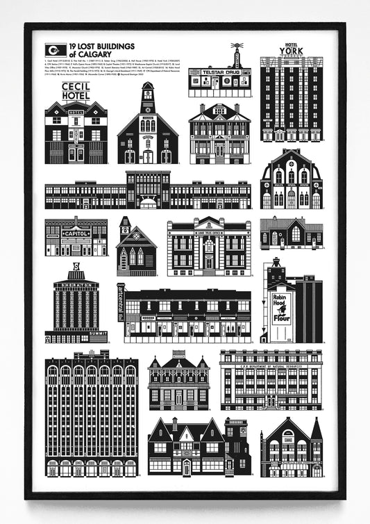 Lost Buildings of Canada print series