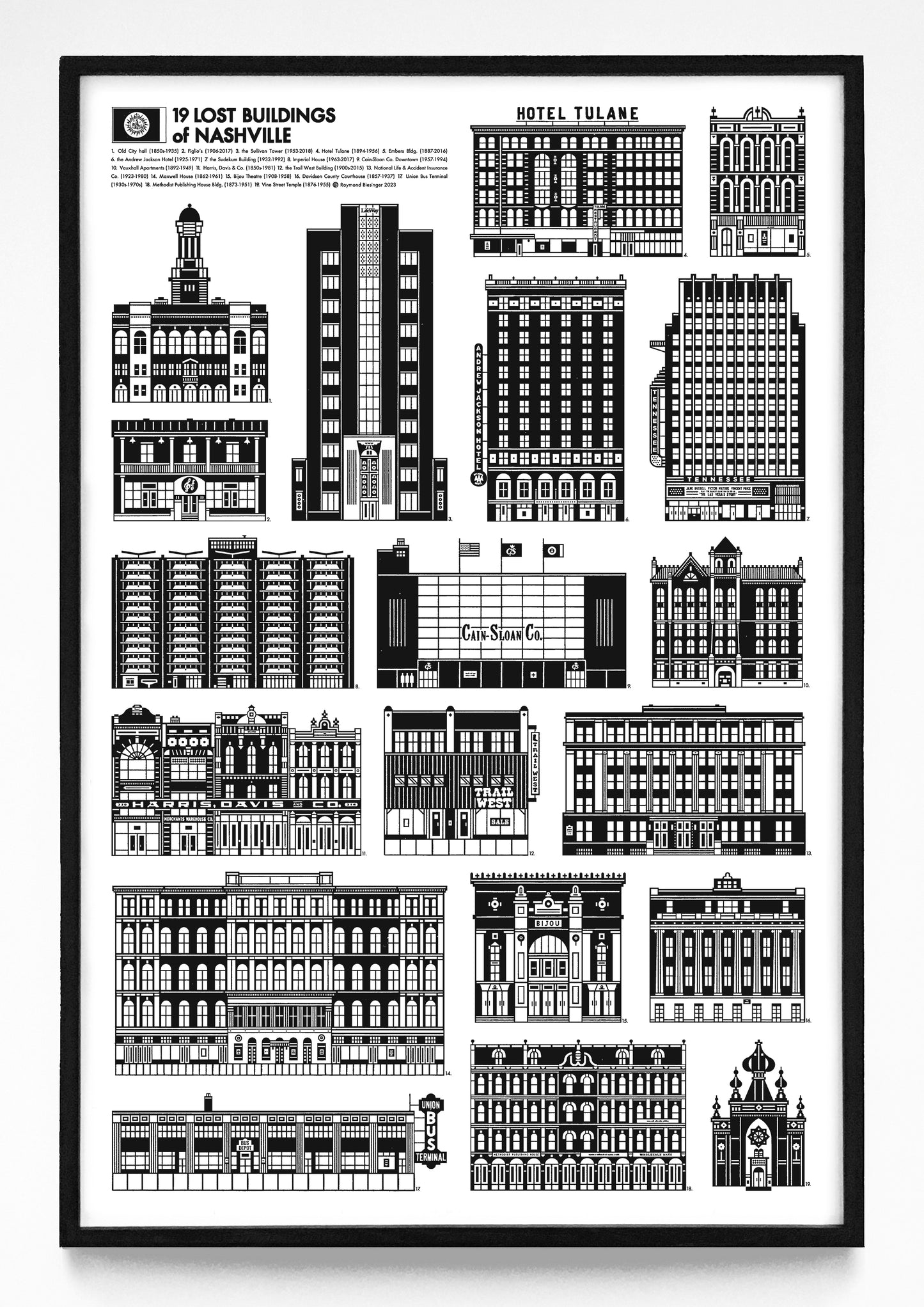 "Lost Buildings" print series