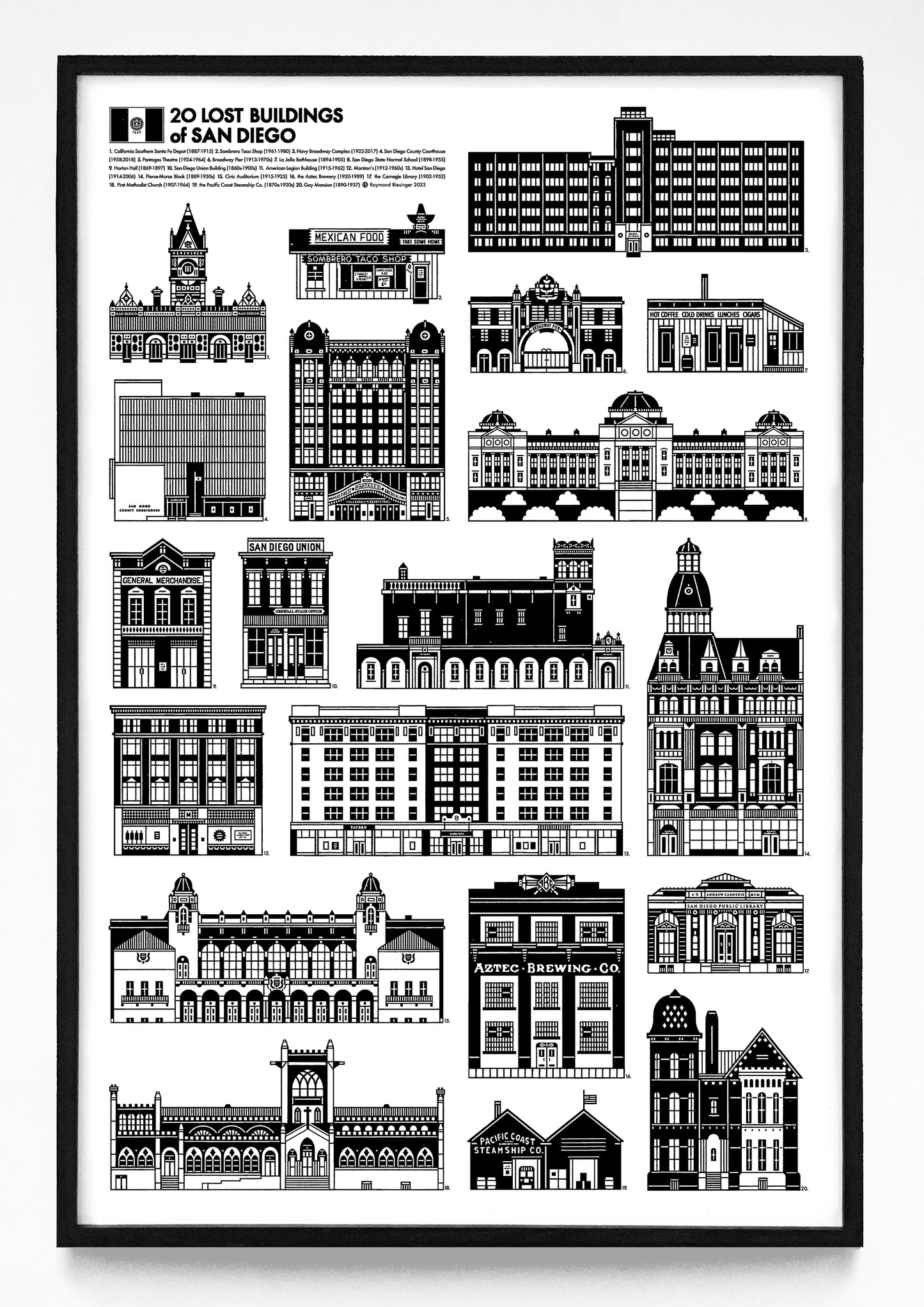 Lost Buildings print series