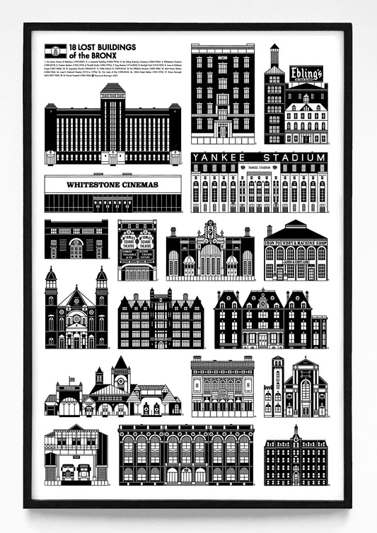 "Lost Buildings" print series