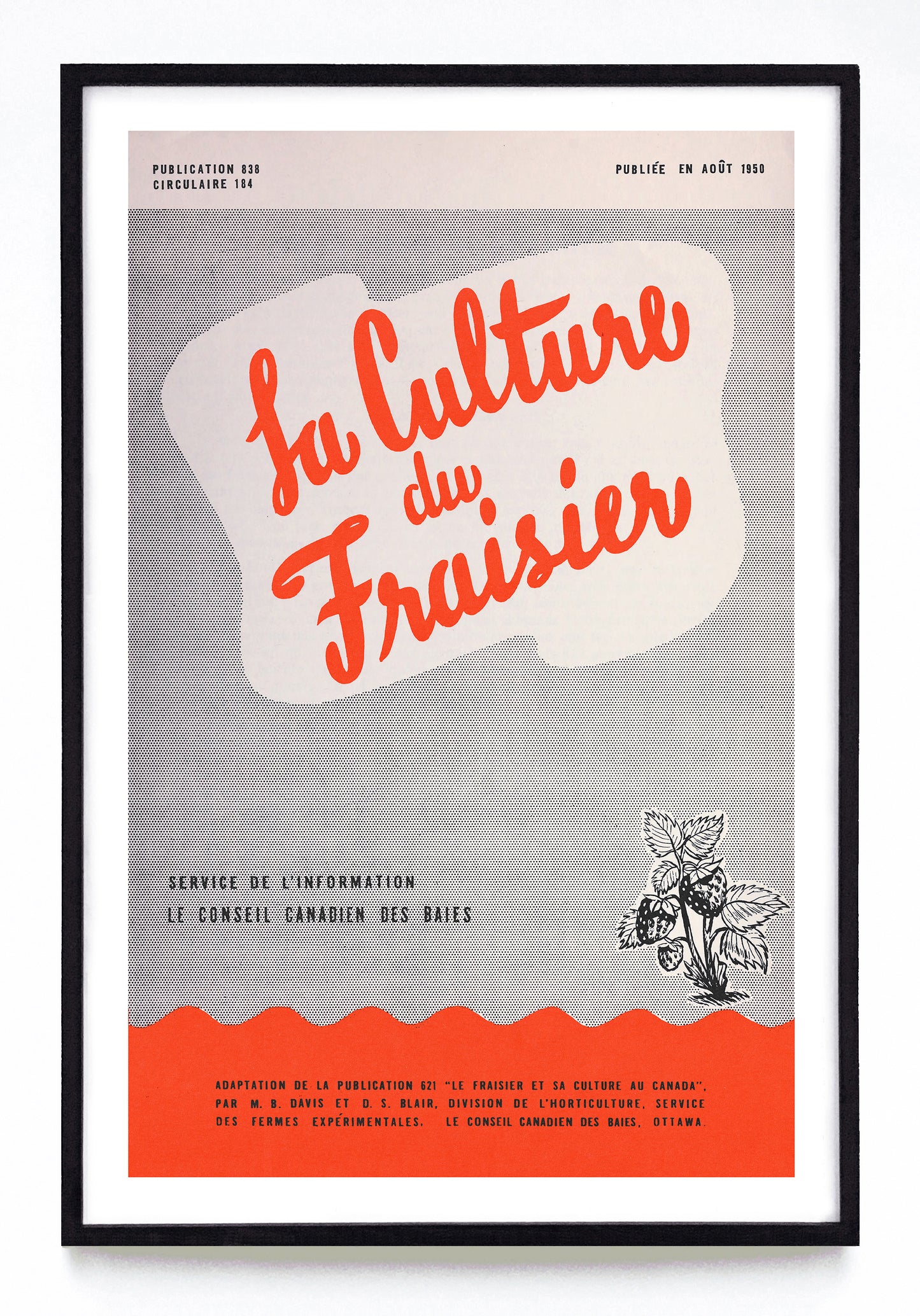 "La Culture du Fraisier" print (1950)