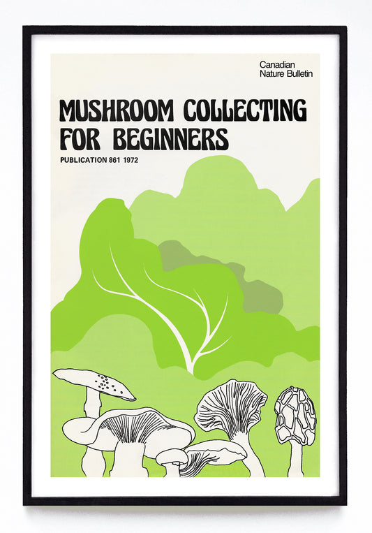 "Mushroom Collecting for Beginners" print (1972)