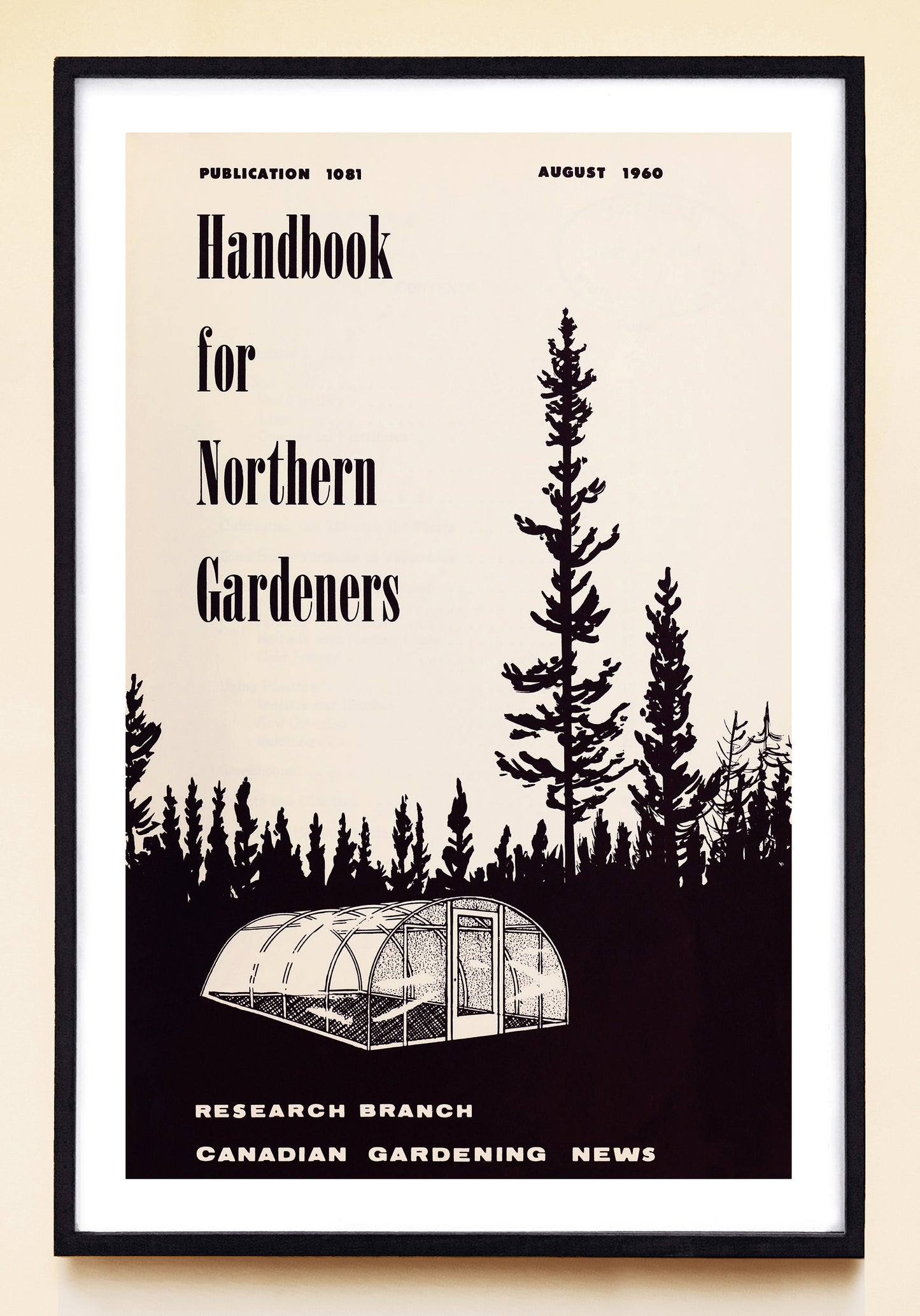"Handbook for Northern Gardeners" print (1960)