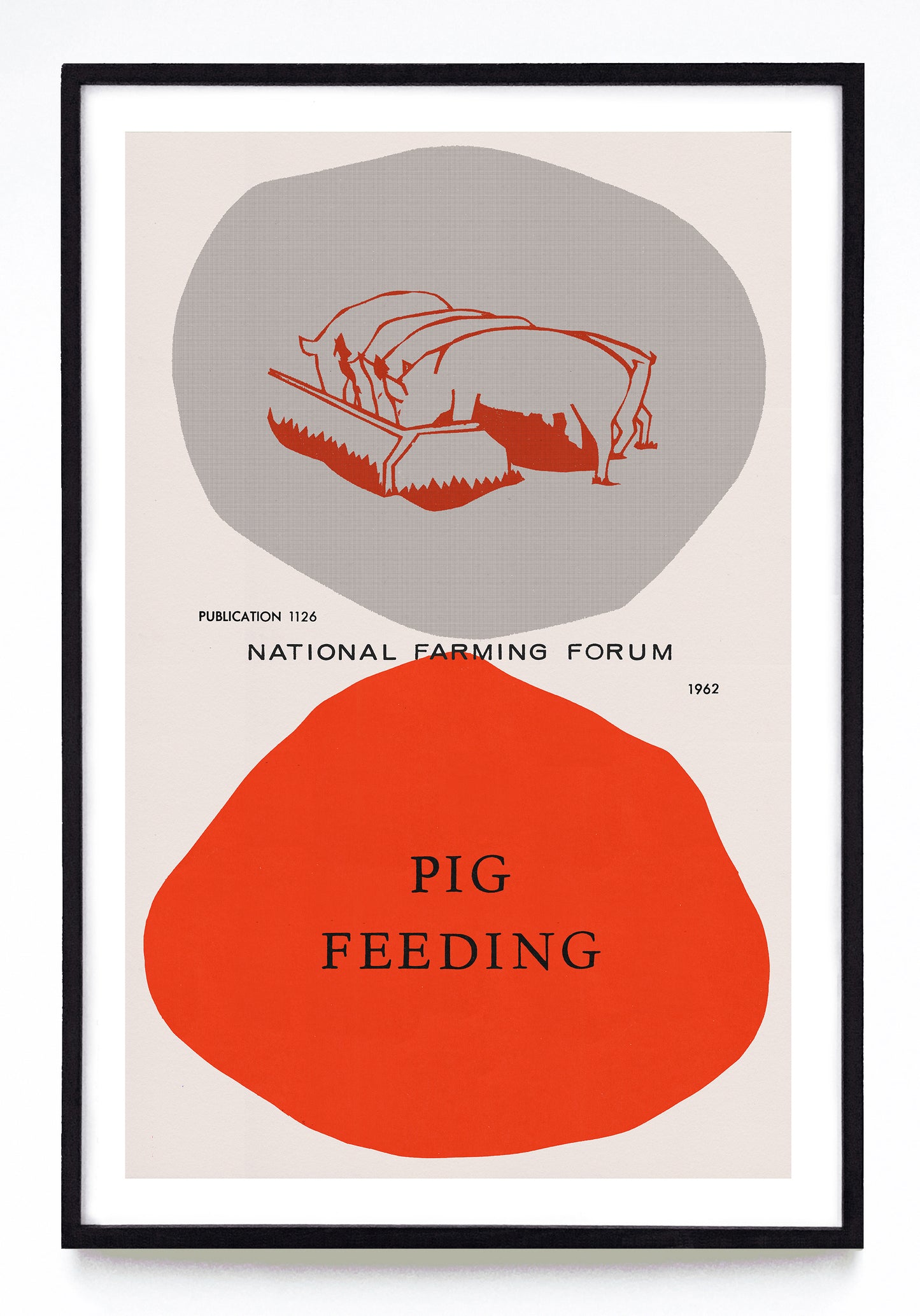 "Pig Feeding" and "Alimentation du Porc" prints (1962, 1965)
