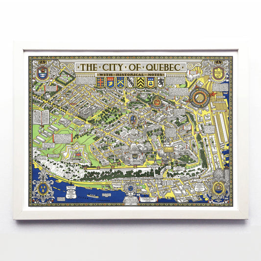 “The City of Quebec with Historical Notes” print by S. H. Maw (1932)