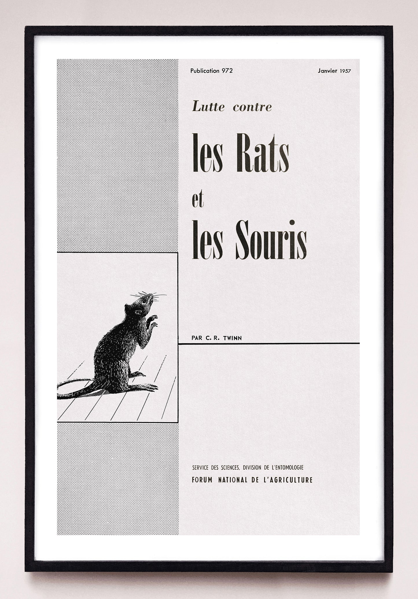 "Lutte Contre les Rats et les Souris" print (1957)
