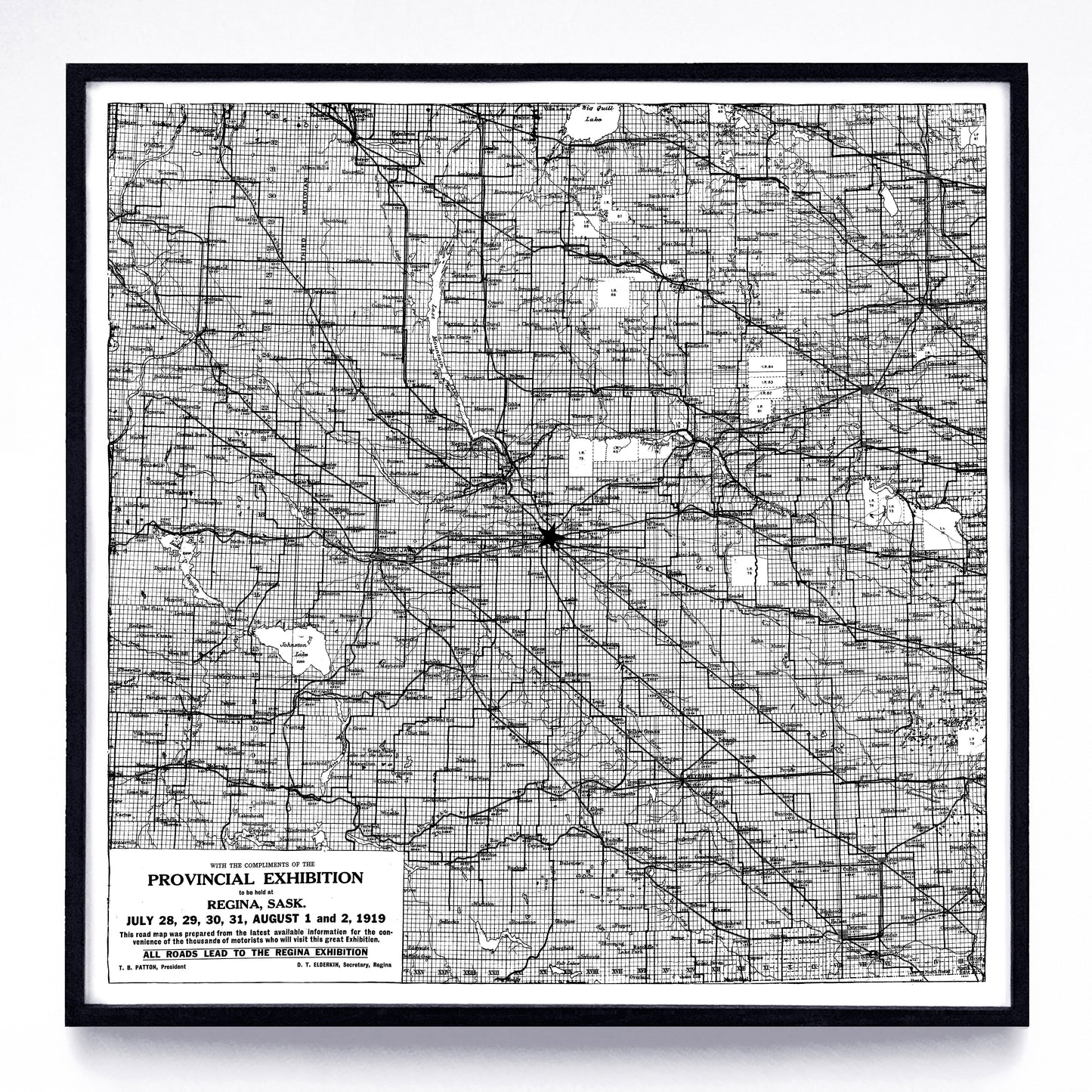 “All Roads Lead to the Regina Exhibition” print (1919)