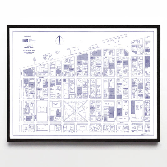 “Occupancy Map Downtown Regina” by C.B.O. Drafting & Computing (1976)