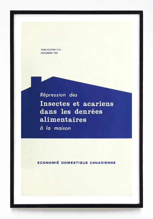 "Répression des Insectes et Acariens dans les Denrées Alimentaires à la Maison" print (1963)