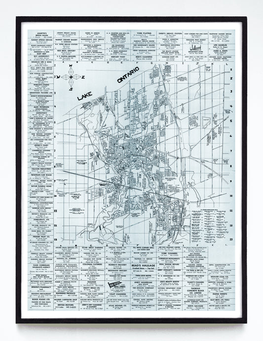 “Street Map and Reference Guide of St. Catharines, Canada & Vicinity” print by Anonymous (1950)