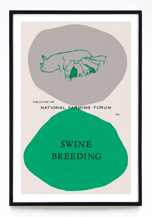 "Swine Breeding" and "L'Elevage du Porc" prints