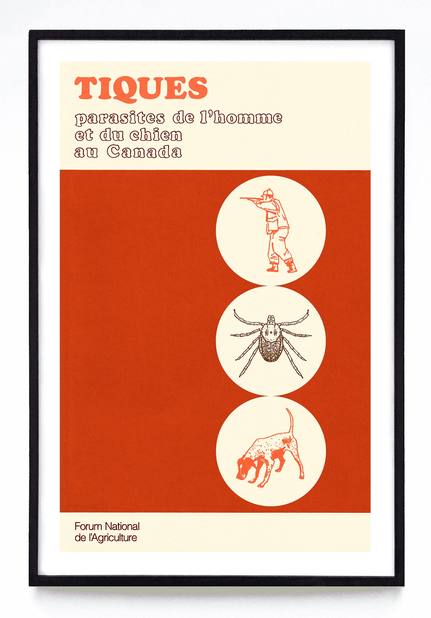 "Ticks Affecting Man and Dogs in Canada" and "Tiques Parasites de l'Homme et du Chien au Canada" prints (1972)