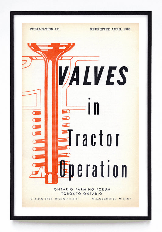 "Valves in Tractor Operation" print (1960)