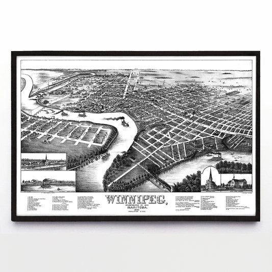 "Winnipeg, Manitoba" print by T. M. Fowler (1881)