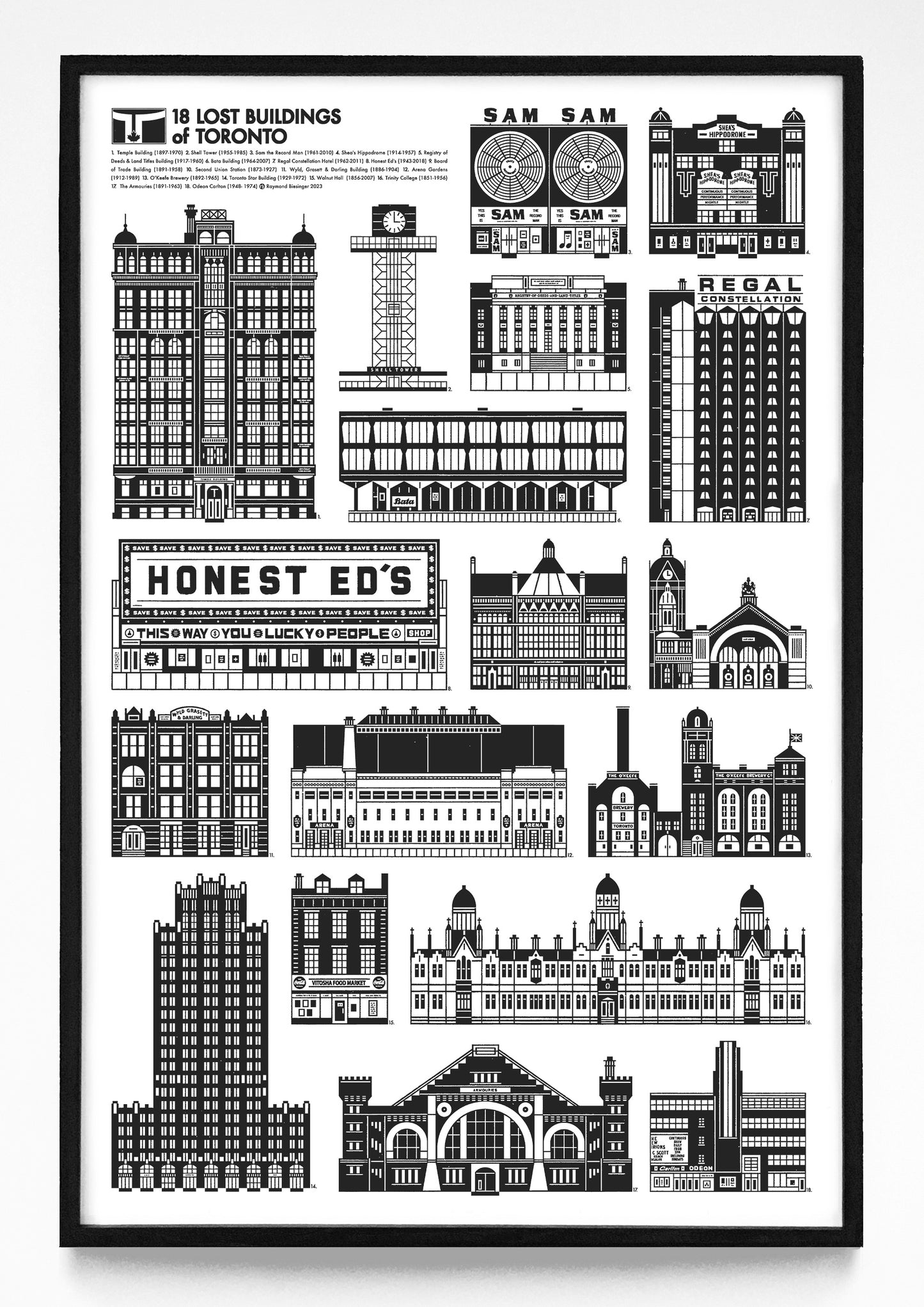 Lost Buildings print series